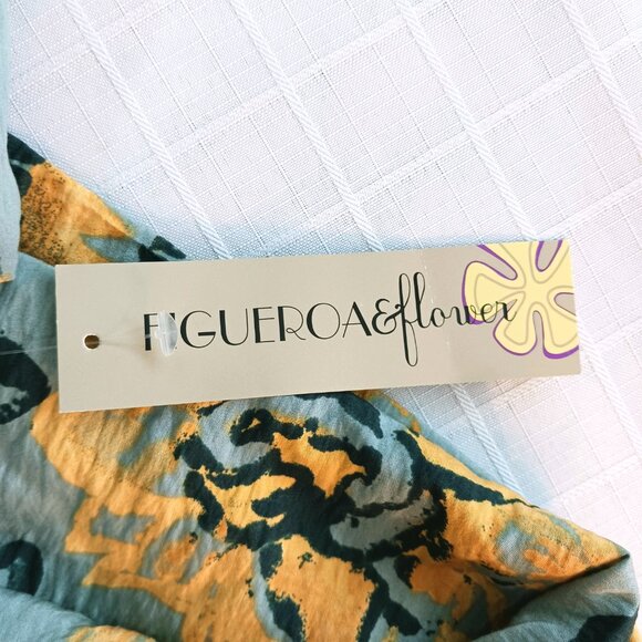 NWT Figueroa & Flower Tiered Peasant Boho Maxi Dress w Sash Size XL - Picture 9 of 11